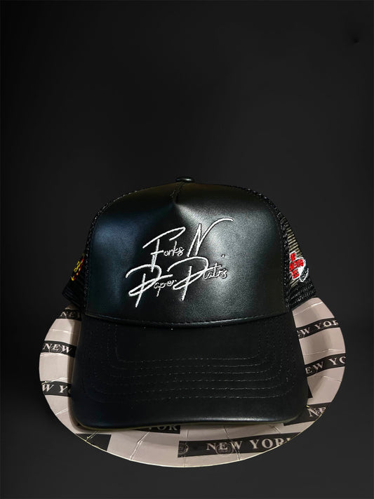 FNPP Leather Trucker Hat